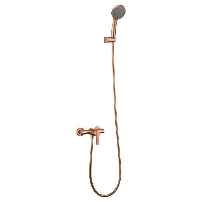 Ensemble De Douche - KÄLLA - Modèle ROMA - Couleur Or Rose - Finition Brossé - Monocommande
