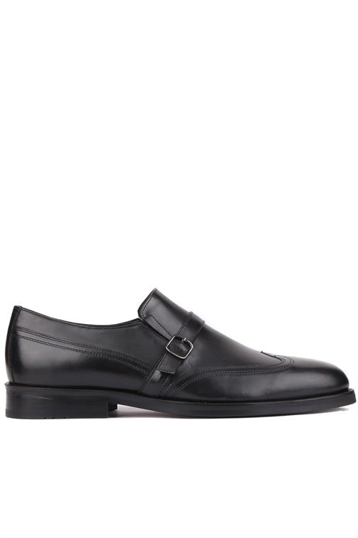 Shoetyle Hnědé kožené pánské klasické boty s přezkou 250-401