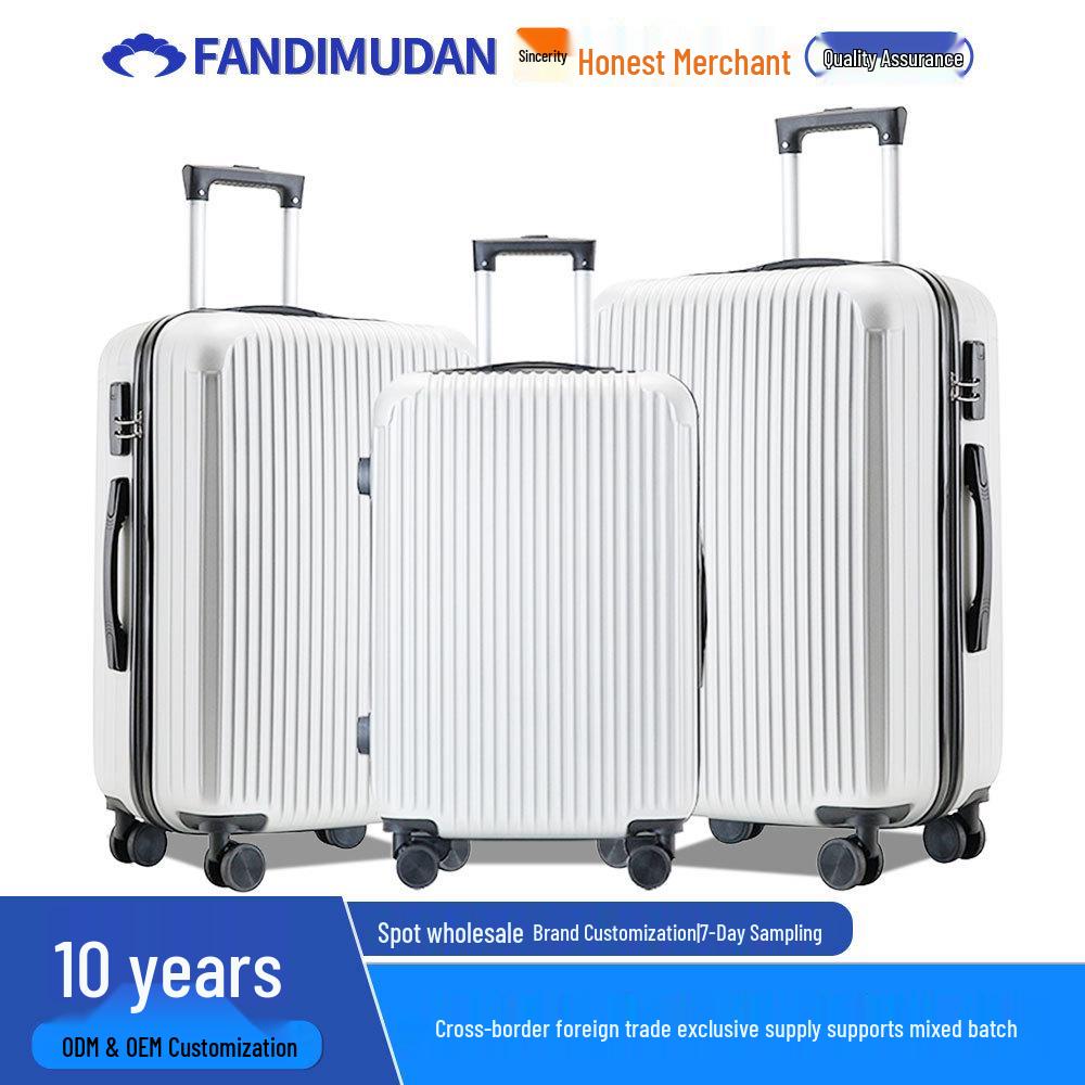 Cross-Border 20-Inch Large-Capacity Universal Wheel Suitcase Set, Thickened Cabin Size with Password Lock