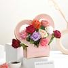2Pcs Heart-Shaped Flower Wrapping Paper Box Handheld Foldable Portable Bouquet Packaging Box Gift Packing Box