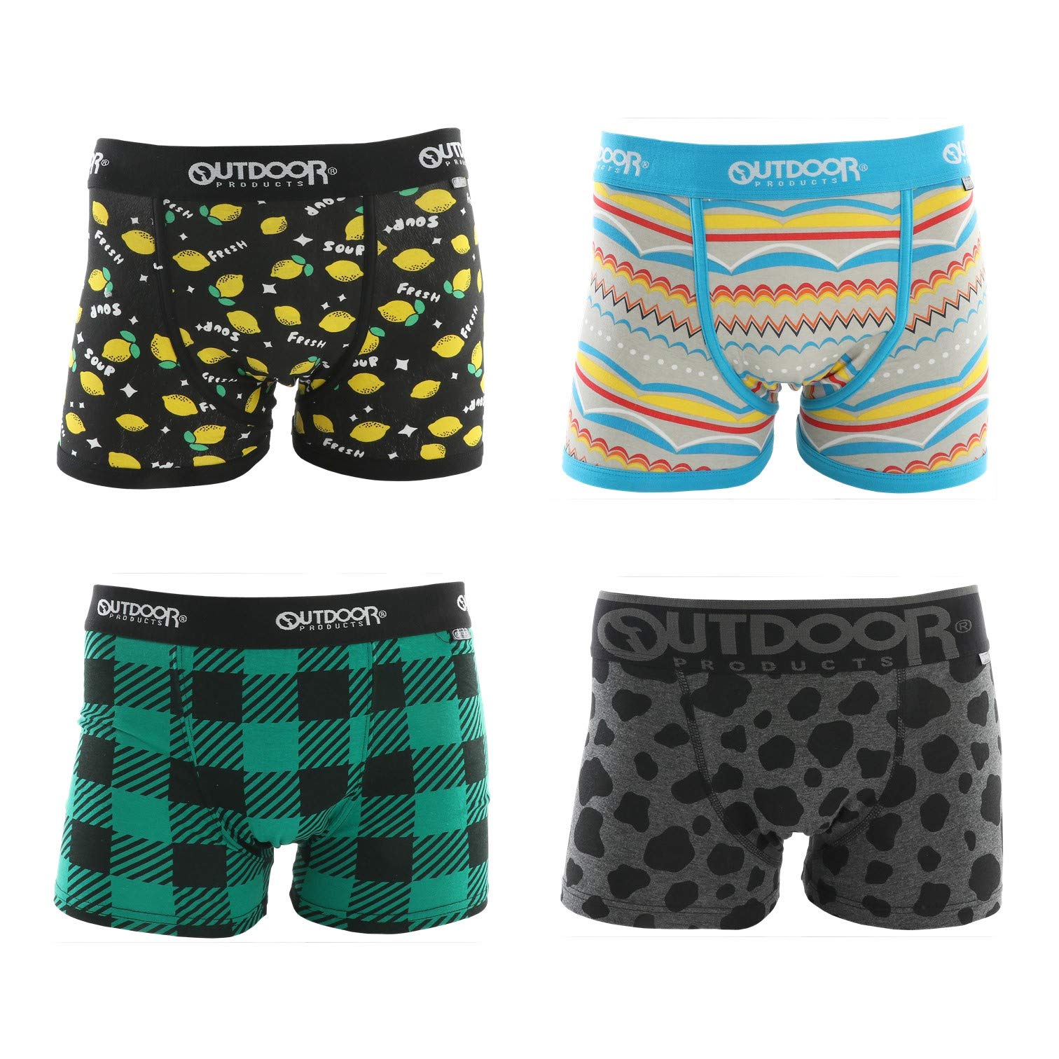 

[НА УЛИЦЕ] Мужские боксеры Outdoor Products в ассортименте, 3 штуки, 4 штуки, 5 штук, 6 штук, M, L, LL, 3L, 4L, 5L, 6L, большие размеры (Случайный набор из 4 штук, LL)