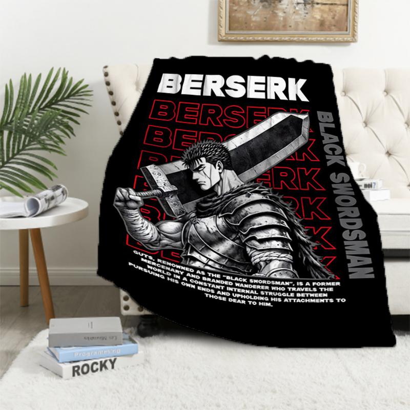 1 pezzo Giappone Anime Berserk Coperta Microfibra Biancheria da Letto Coperta da Campeggio Lusso Soffice Portatile Ufficio Ipoallergenica Flanella