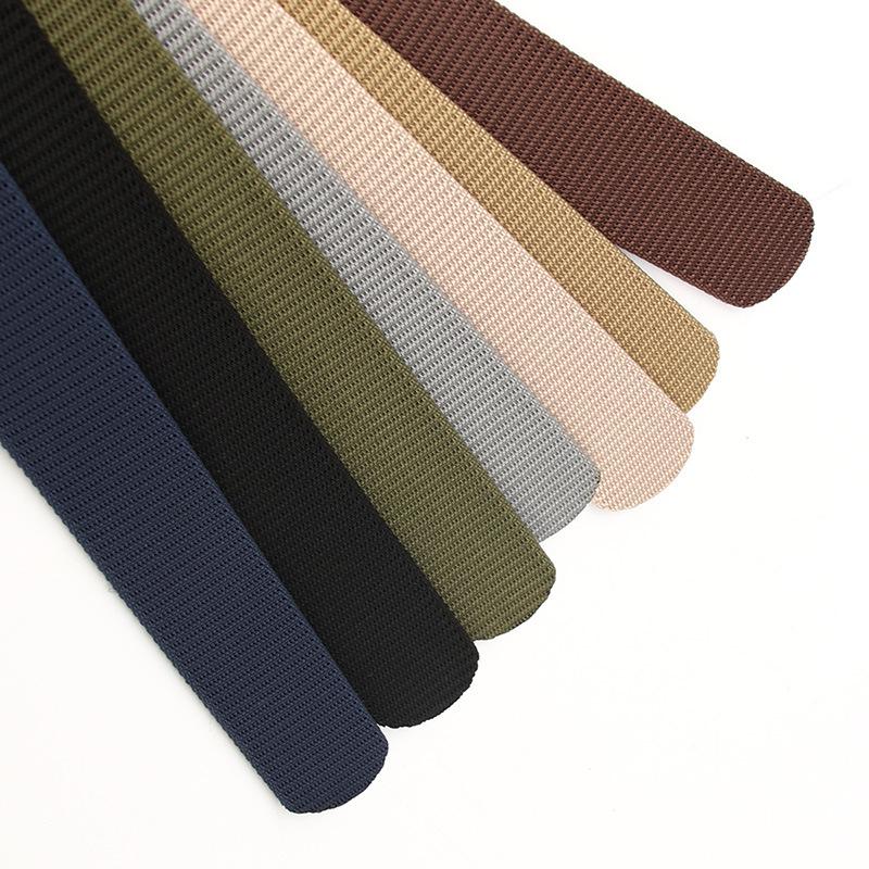 Toothless Nylon Self-locking Belt, Men's Casual Canvas Belt, Breathable and Versatile Jeans Belt