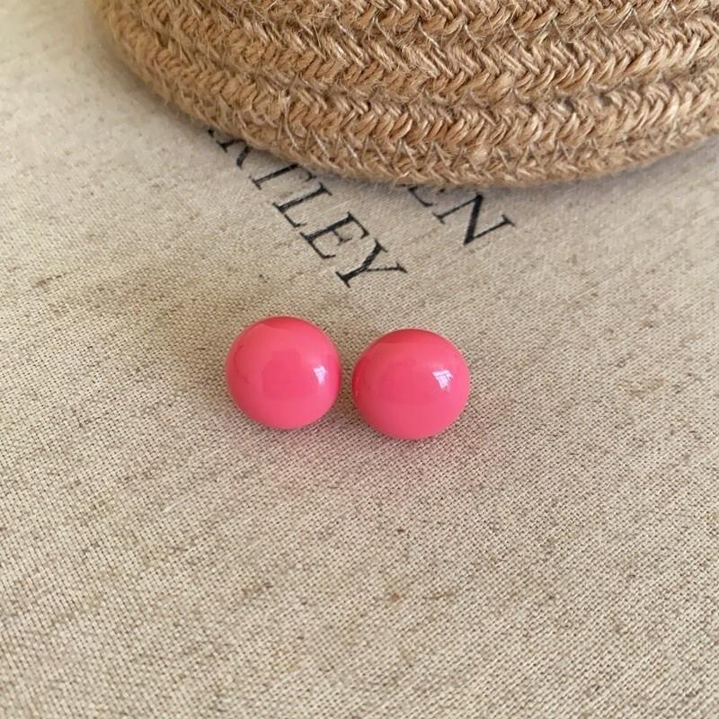 Pinkdudu Dopamine Candy Colorful Bun Bean Stud Earrings for Women Cute Round Multicolored Happy Style Drops PD2515