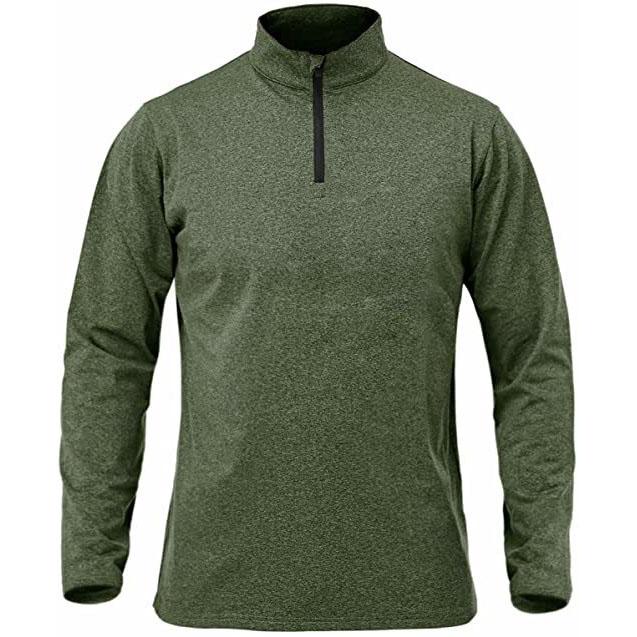 Suéter Esportivo Térmico de Primavera Outono Masculino Tops com Zíper Respirável Academia Corrida Camiseta Pulôver Roupa Ativa Masculina