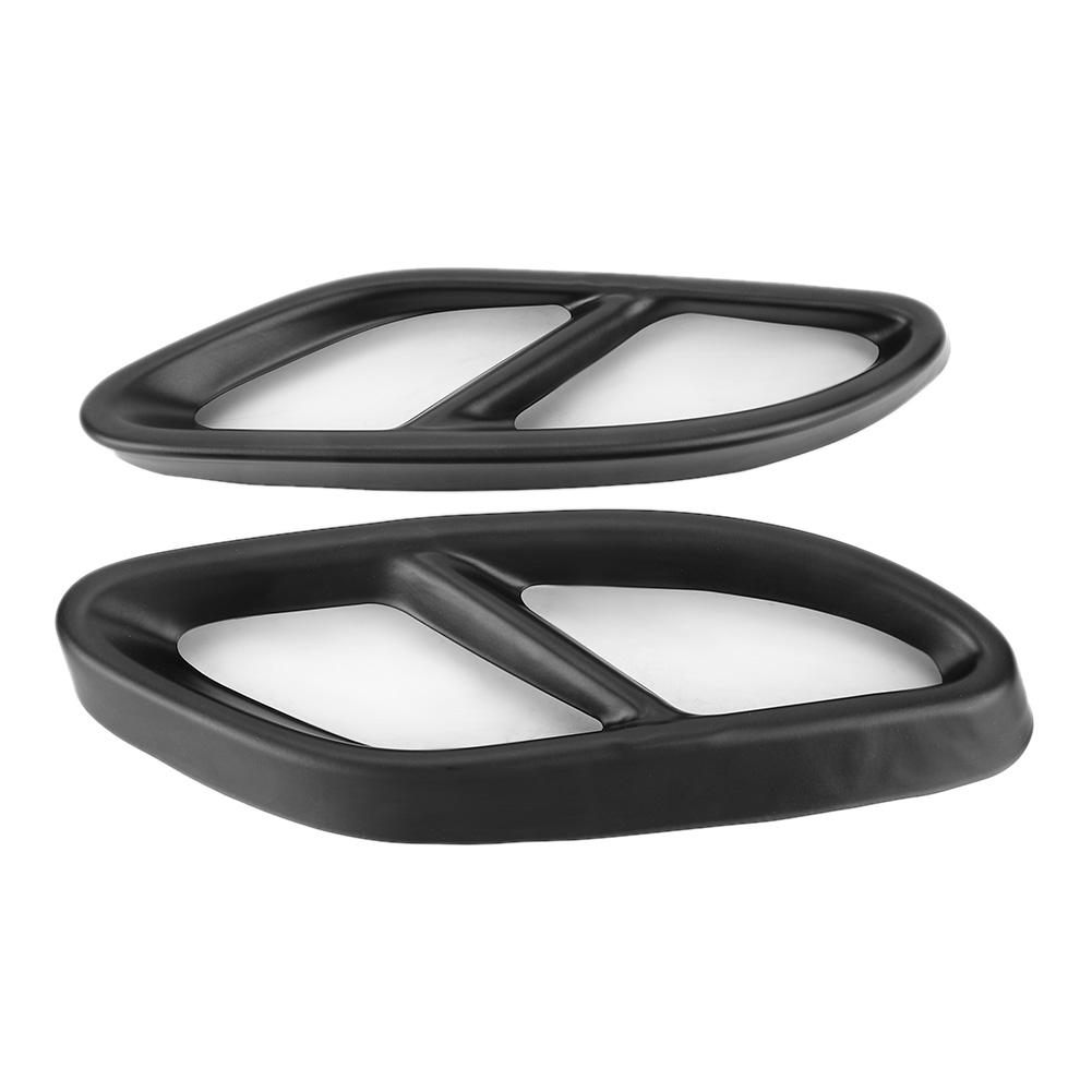 2 st Rostfritt Stål Bakre Avgasrör Ventilationsskydd Trim Passar för Mercedes Benz C-Klass