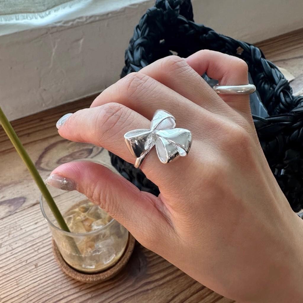 High Quality Fashionable Butterfly Bow Ring For Women Stylish Open Design Copper Accessory