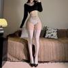 Sex Horse Oil Stockings Female Sexy Bundled Suspenders Integrated Socks Knee Socks Oil Light Black Silk Leg Ring Stockings