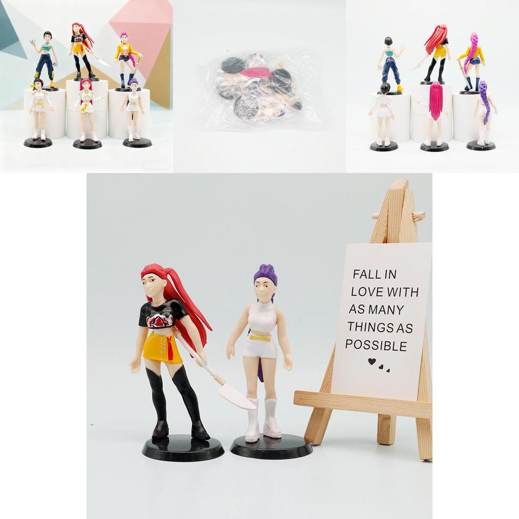 Kpop Demon Hunters Pvc Figurine With Base For Desk Decor Collectible Gift