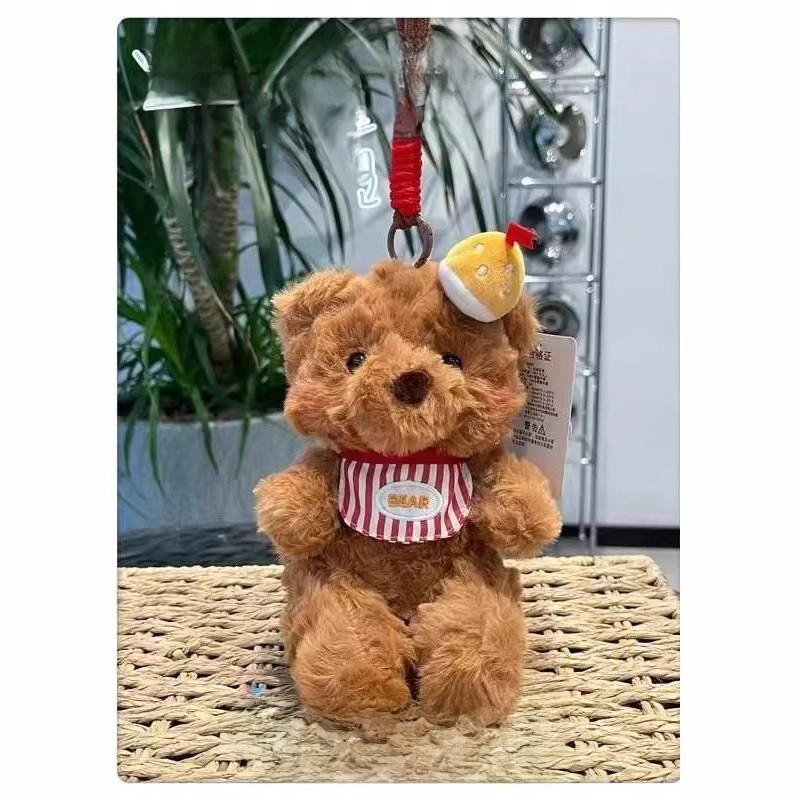 Plush Bear Keychain With Scented Pp Cotton For Gift Decor And Collectors