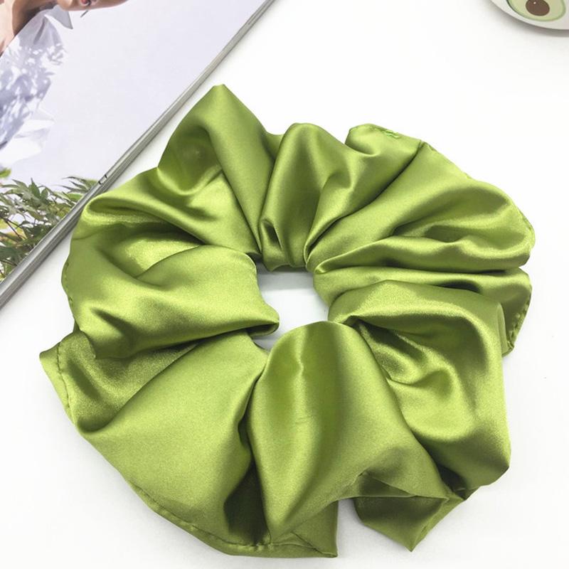 Oversized Scrunchies Rubber Hair Ties Elastic Hair Bands Girs Ponytail Hairstyle Smooth Satin Hair Rings For Women Accessories