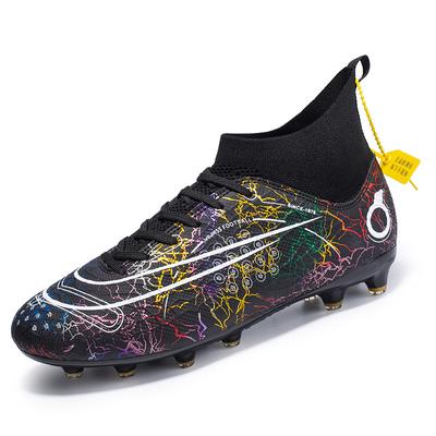 Large Size New FGTF Men's Breathable High-top Long and Short Nails Football Shoes Grass Training Shoes Football Shoes
