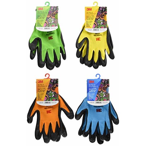 Gardening 3M Comfort Grip Gloves 4 Color Set 4 Pair Pack L Size