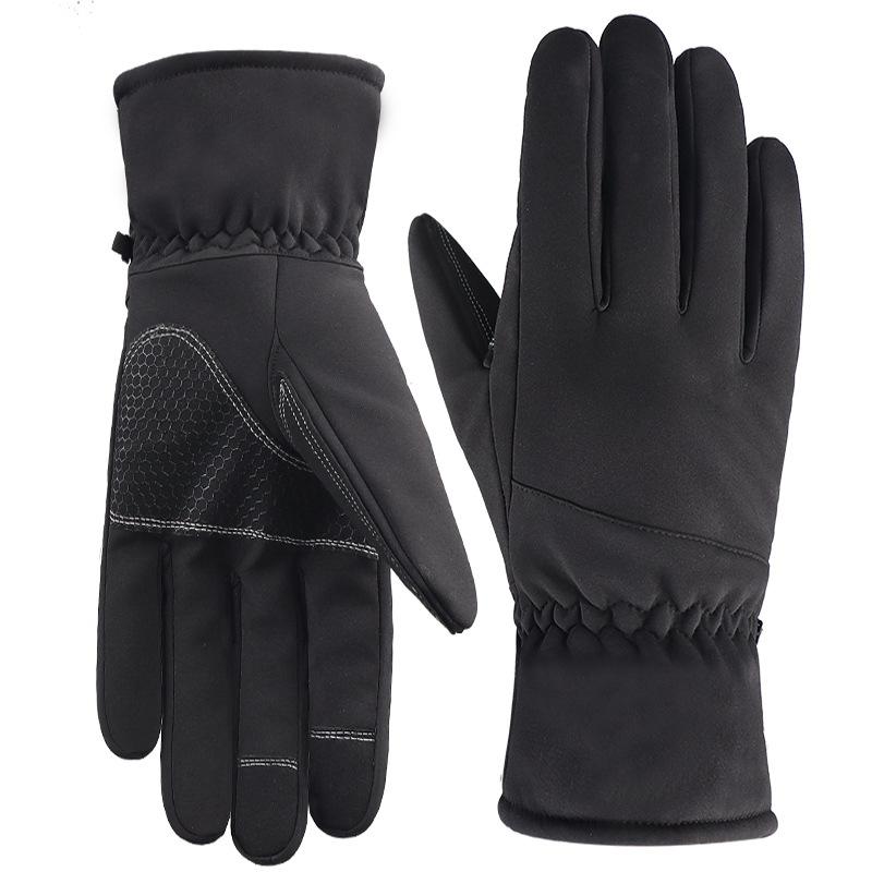 Autumn and Winter Outdoor Training Windproof Waterproof and Anti Slip Sports Cycling Camouflage Touch Screen Fleece Warm Gloves Equipment for Men