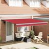 VidaXL Automatic Retractable Awning Red 400x300 Cm 3330700