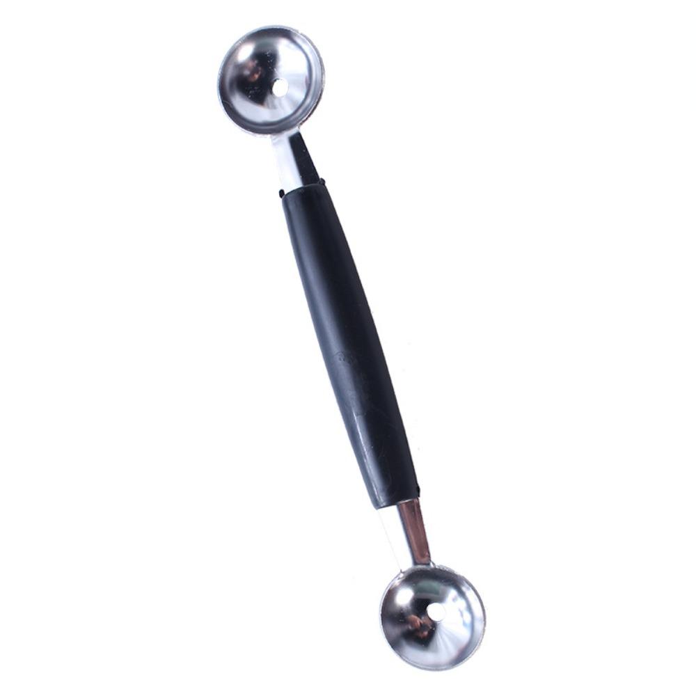 Stainless Steel Fruit Ball Spoon 2 In1 Double Ended Headed Melon Scoop Comfortable Handle Fruit Tools Fruit Vegetable Tools