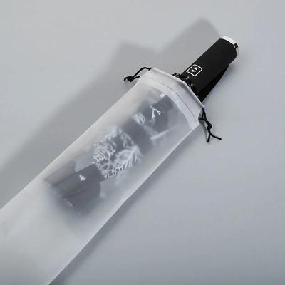 Plastic Bag Umbrella Storage Bag Matte Translucent Reusable Portable Umbrella Drawstring Storage Cover Home Storage Organizer