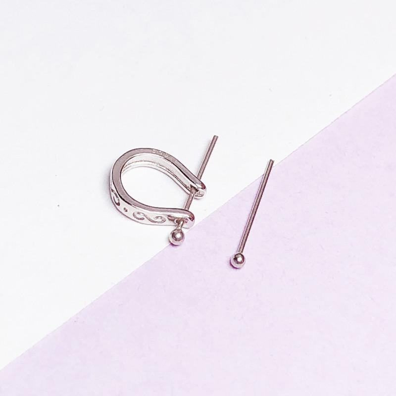 925 Sterling Silver Peace Buckle Pendant Holder Clip for Jade Pendants