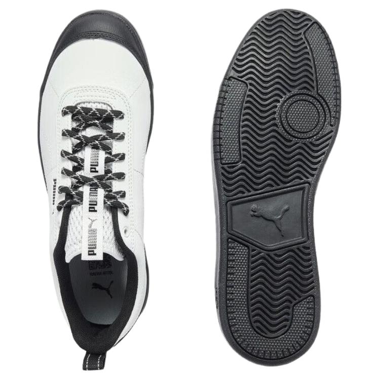 Puma Grounded Versatile Comfortable Low-Top Sneakers Unisex sneakers White Black 408705-01