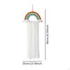 Bow Holder Organizer for Girls Hair Bows Wall Decor Tassels Rainbow Tapestry Clips Hanger