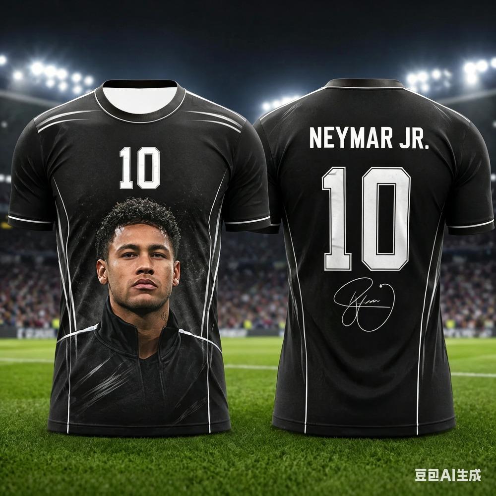 2026 Nazionale Brasile Neymar Jr N.10 Maglia da Calcio Stampa Integrale Giocatore Stellare Asciugatura Rapida Appassionati di Calcio