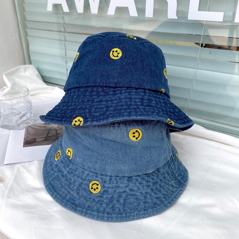 Smiling Face Simple Female Casual Cowboy Fisherman Hat Sun Hat Protection