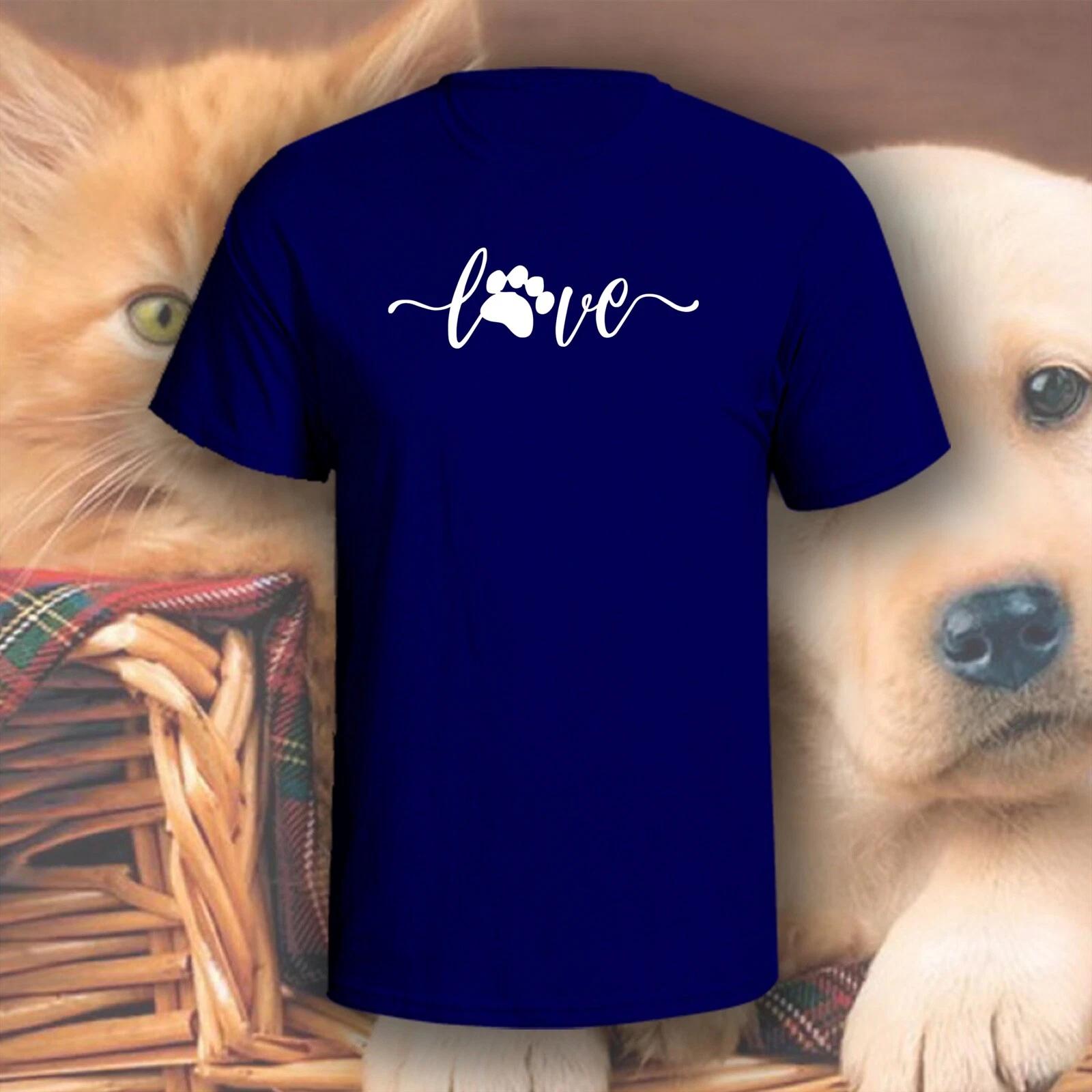 

LOVE Paw Print 1 T-Shirt | Pick Your Color! | Dog/Cat Mom L