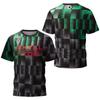 T-shirt da uomo stampata in 3D per sport all'aperto e fitness, traspirante, ad asciugatura rapida, manica corta, girocollo, pullover, top casual