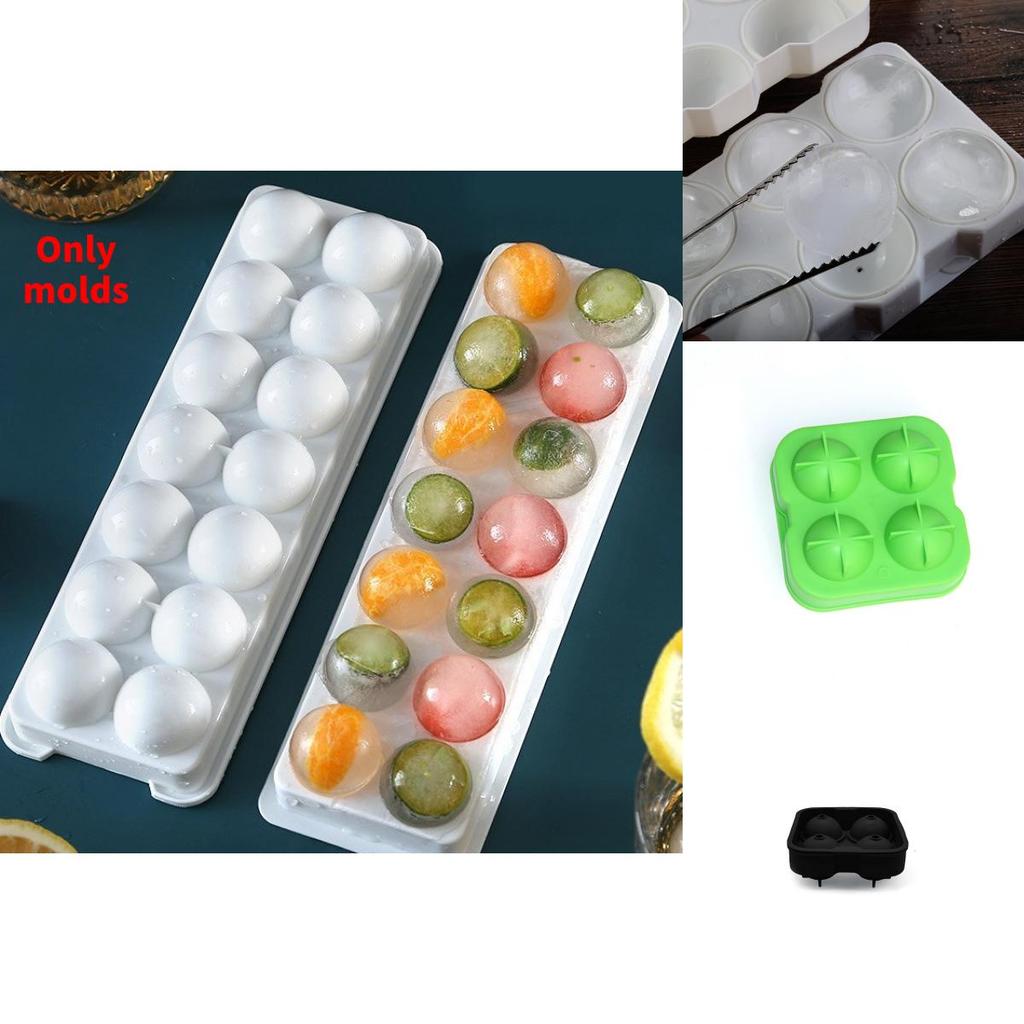 Premium Whiskey Box Eisball Würfelbereiter Tablett mit stilvoller runder Kugelform