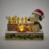 JIM SHORE Snoopy Woodstock Roasting 6017235 & <Christmas>