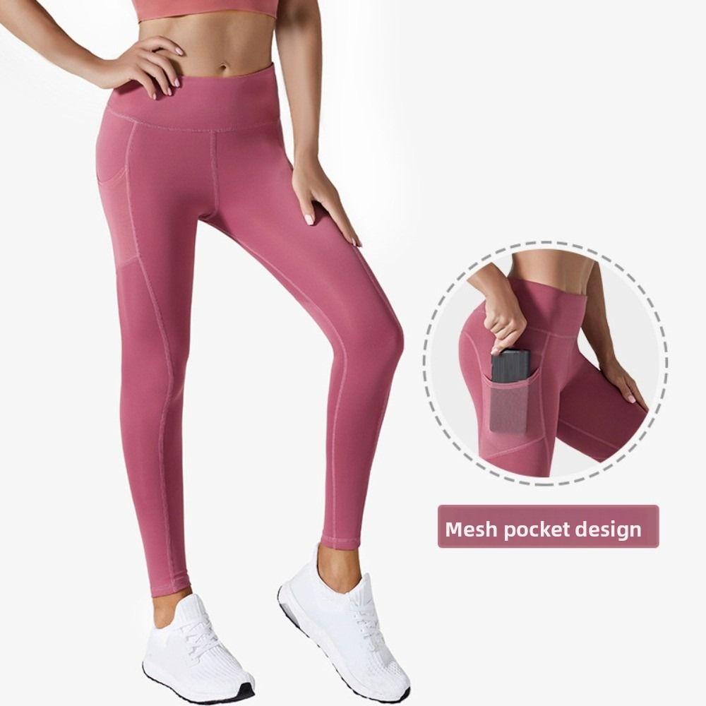 Mesh Pocket Yoga Pants High Waist Sports Pants Leggings Fitness Pants Exercise