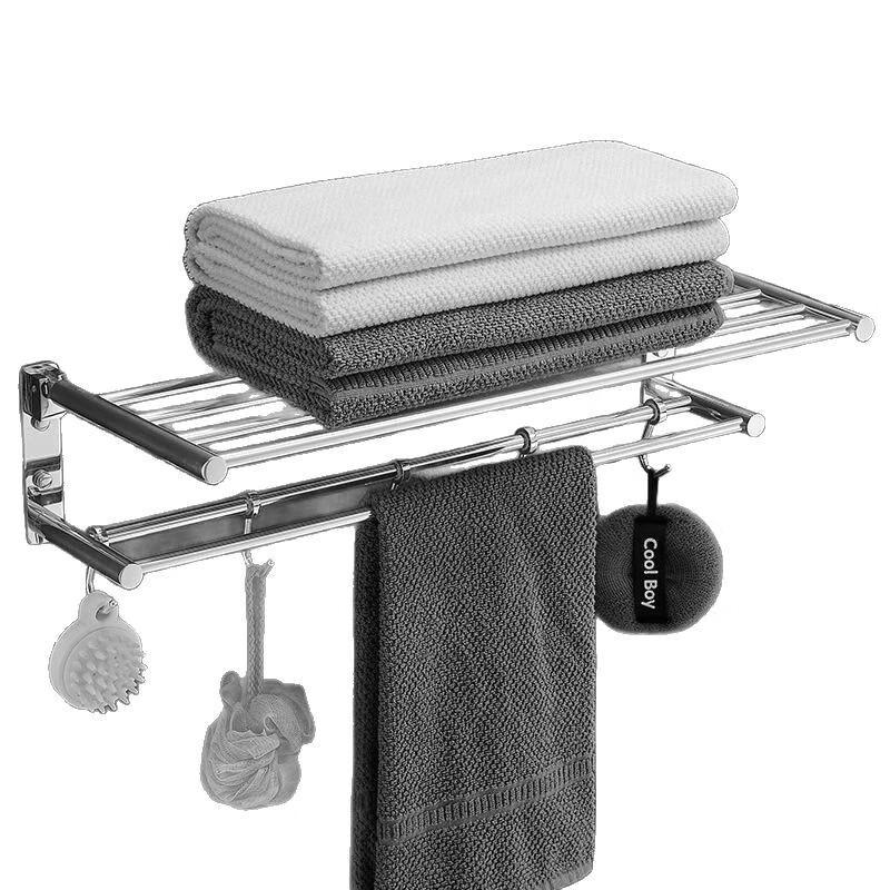 Wandmontierter klappbarer Handtuchhalter aus 304 Edelstahl