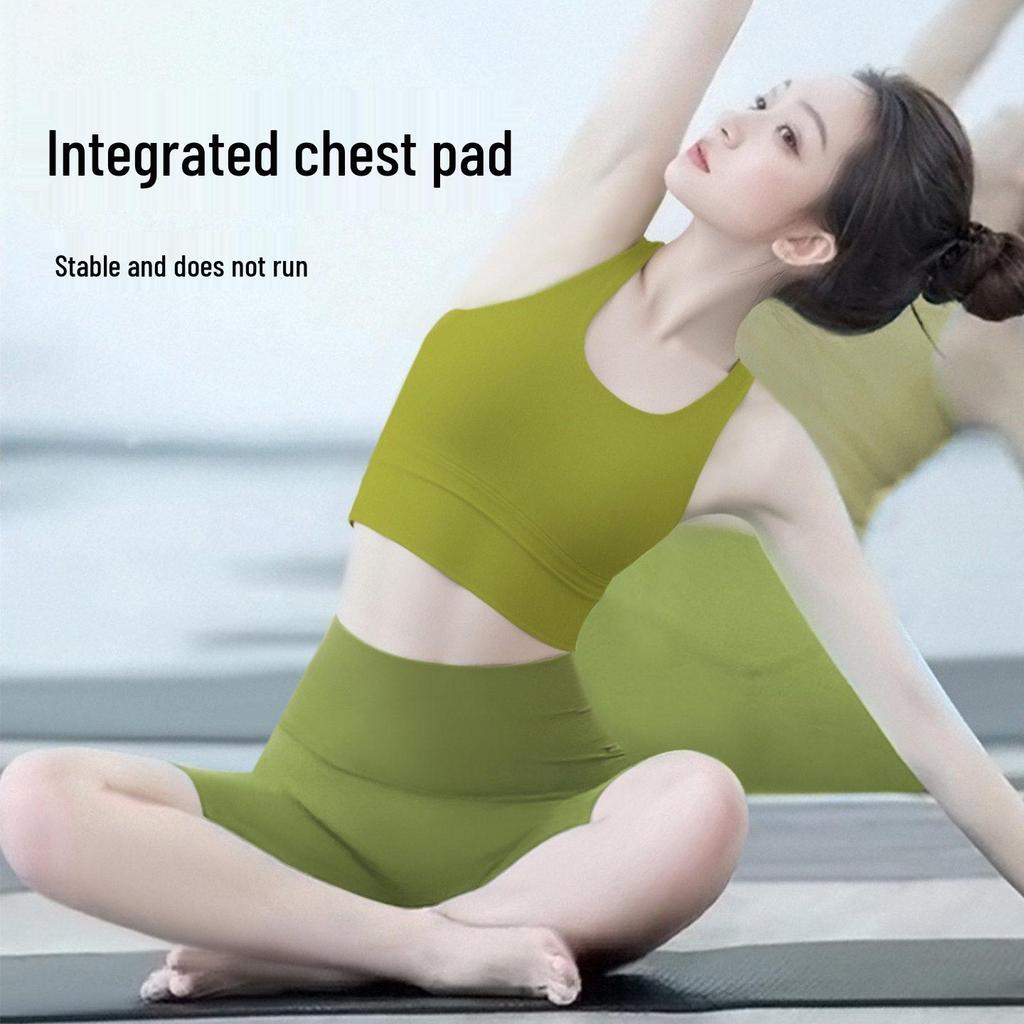 Women's 2026 High-Intensity Shockproof Fitness Bra - One-Piece Yoga Vest with Side Boob Support