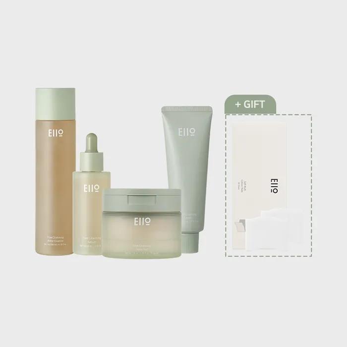Blemish Farewell 4-Piece Set (True Cicaming Toner Pad + Essence + Serum + Cream) + Free Cotton Pads
