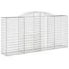 VidaXL Paniers à gabions arqués 6 pcs 300x50x140/160 cm fer galvanisé, gabion, cage de gabion, panier de mur de gabion, mur 3146741