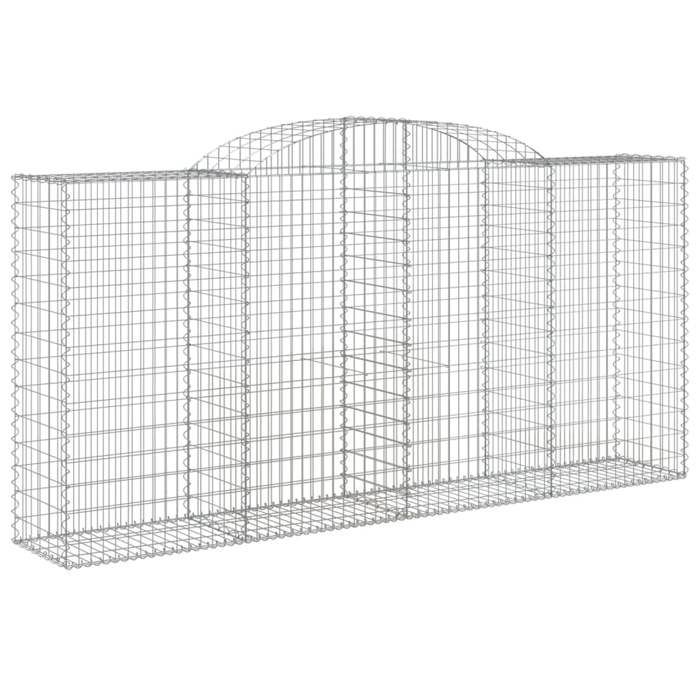 VidaXL Curved Gabion Baskets 6 Pcs 300x50x140/160 Cm Galvanized Iron, Gabion, Gabion Cage, Gabion Wall Basket, Wall 3146741