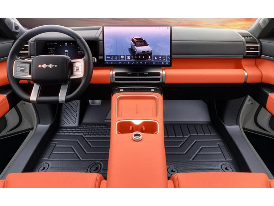 TPE Surround Titanium 7 Car Floor Mats with Leopard Print Door Sill - 2025 Edition