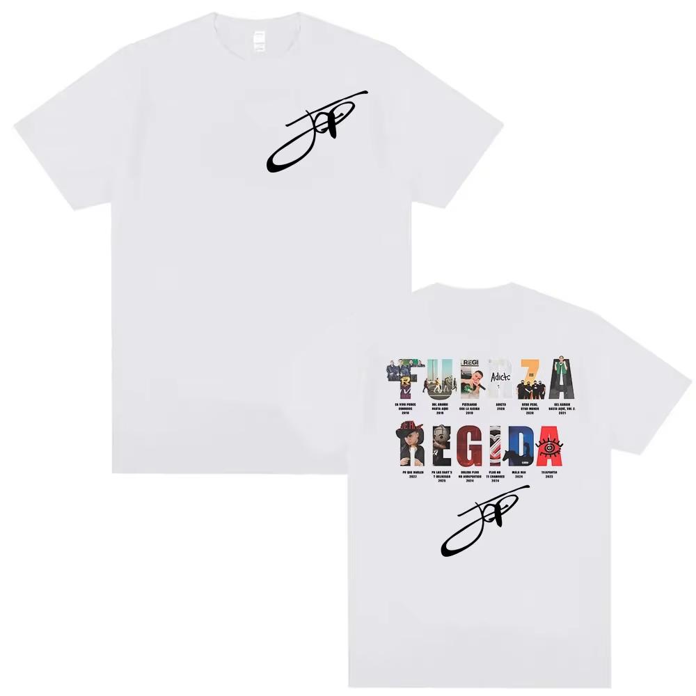 Rapper Fuerza Regida Album Tour Cover Tshirts Men Women Vintage Hip Hop T Shirts 2026 Cotton Casual Short Sleeve Tee Shirt