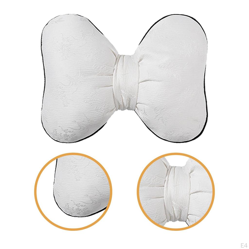 Bow Decorative Couch Throw Pillow Satin Cushion With Insert Comfortable Seat Elegant Home Decor For
