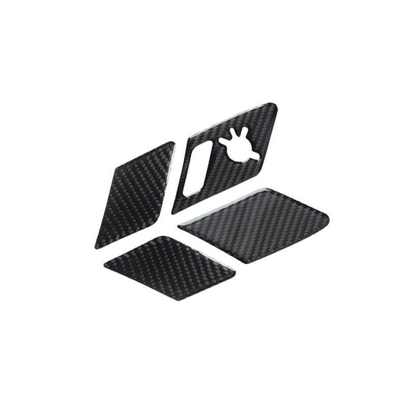 For VW Golf 7 MK7 R GTI GTE GTD 2013 2014 2015 2016 2017 2018-19 4pcs Car Interior Soft Carbon Fiber Inner Door Lock Cover Trim