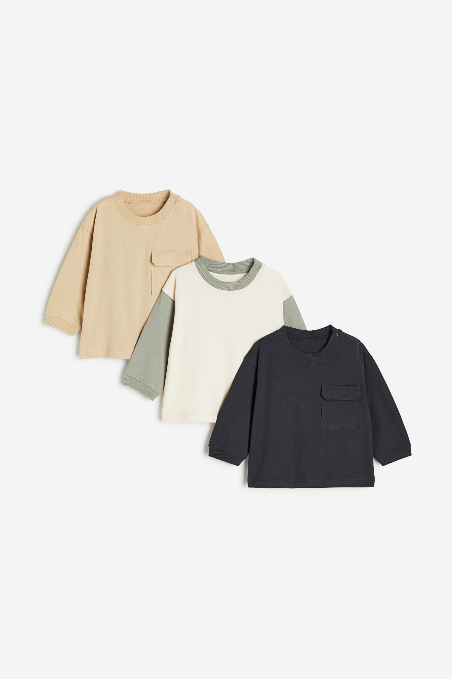

3-pack cotton jersey tops