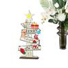 Wooden Christmas Trees Tabletop Decoration Farmhouse Table Centerpiece Christmas Tabletop Decoration Table Centerpiece Scene