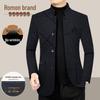 LOMON Men's Wool Jacket: Business Casual Autumn Outerwear for Middle-aged & Young, Plus Size, High-end Dad's Style.