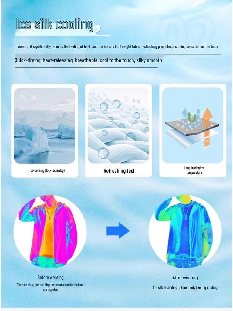 Unisex Breathable Ice Silk UV Protection Summer Clothing: Lightweight and Transparent