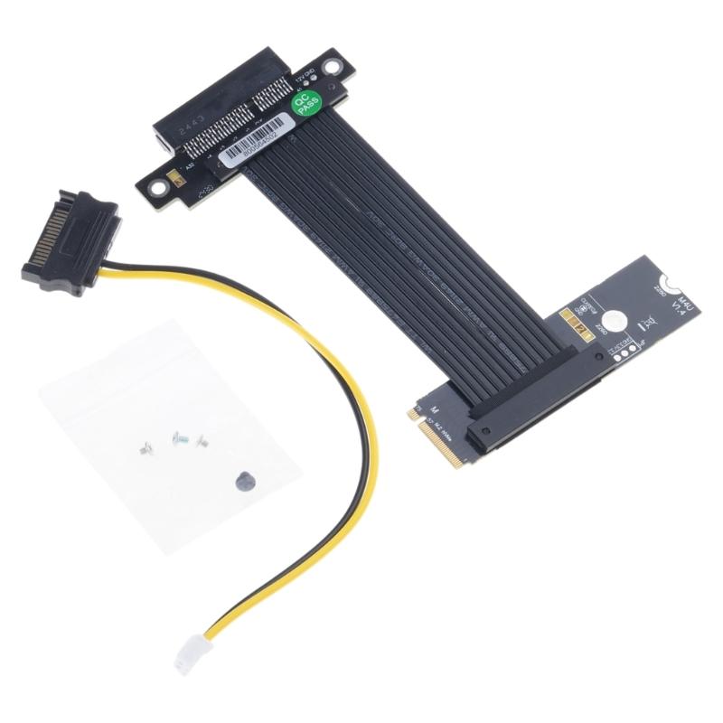 M.2 NVMe To PCIE Cable Male To Female Adapter Extender PCIE LAN Card Fast Speed Data Transfer 64Gbps