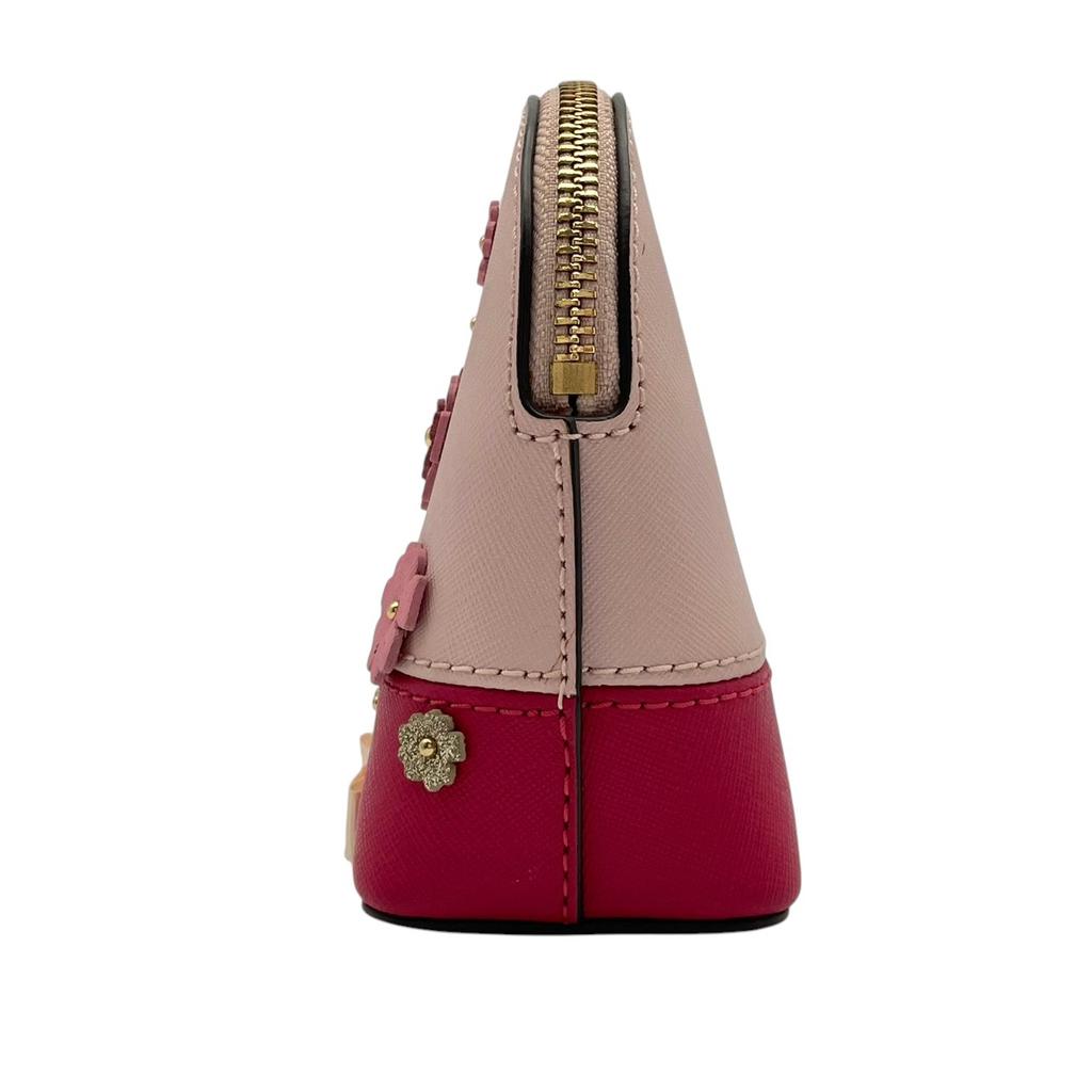 Used Michael Kors Pouch / Cosmetic Pouch Flower Applique Dome PouchPouch pink PVC/leather Women