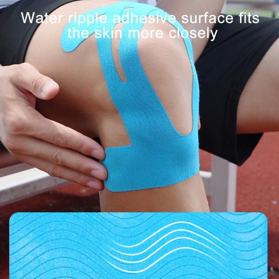 

5 Pcs Precut Kinesiology Tape for Knees Latex Free Knee Tape for Pain Relief Waterproof Elastic Athletic Tape for Knee Support Stability 5pcs