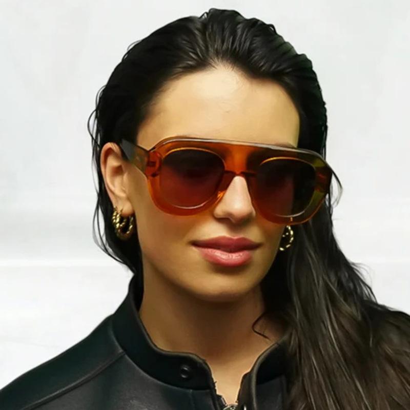 Fashion Pilot Women Sunglasses Retro Leopard Frame Gradient Men Punk Sun Glasses UV400 Eyewear Anti-glare Shades