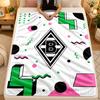 Flannel BlanketBorussia Mönchengladbach Warm Soft Throw Blanket for Indoor Sofa Bed Living Room Use