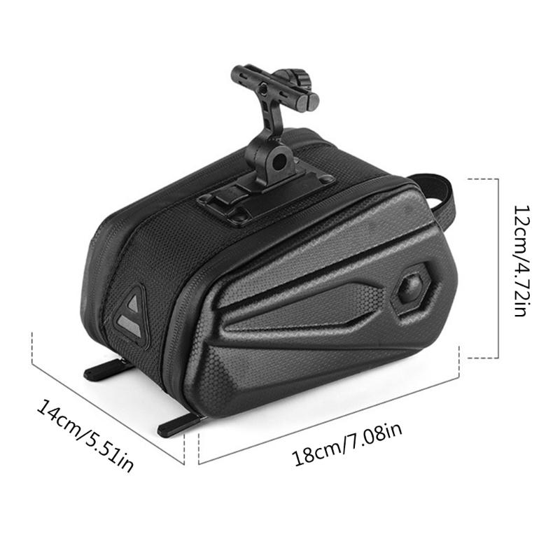 2.6L Bike Trunk Panniers Saddle Seat Bag Carriers with Reflectors Waterproof Hard Shells Bike Bag for Bicycles Rear Rack